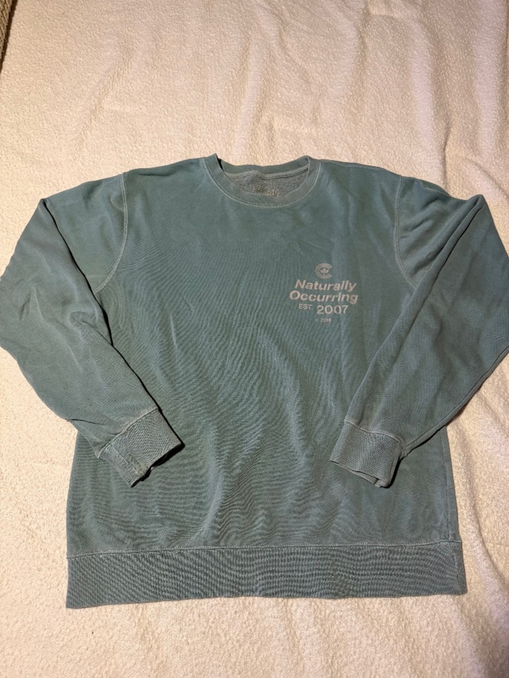 Centre Naturally Occurring Sunflower Graphic Crewneck Sweatshirt Blue